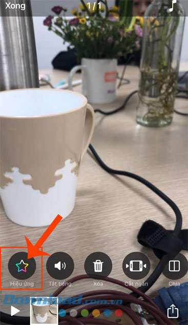 Ấn vào biểu tượng ngôi sao