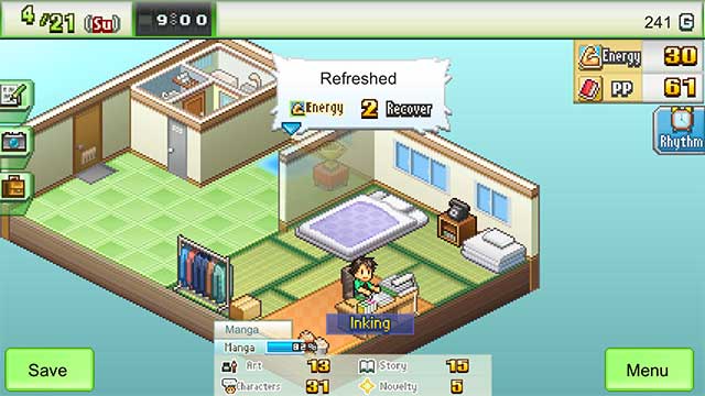 Vào vai một họa sĩ truyện tranh non trẻ trong một căn phòng nhỏ và trống trải