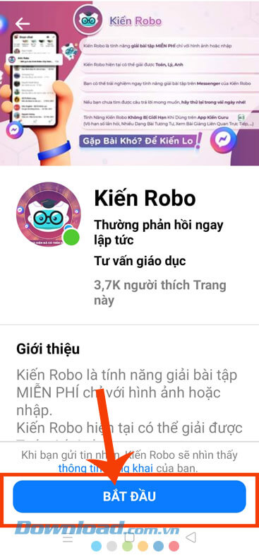 Ấn vào nút Bắt đầu