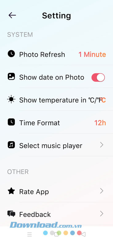 Cài đặt ứng dụng Laka Widgets