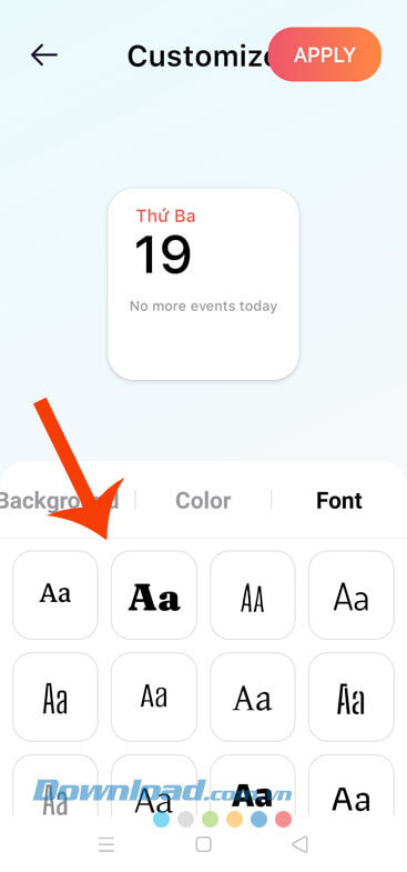Thay đổi font chữ