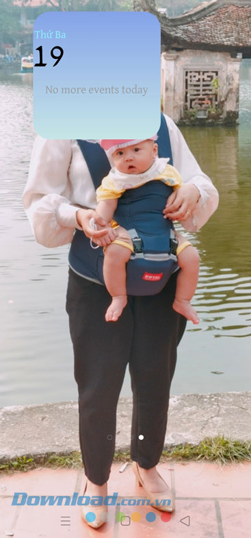 Đã cài đặt tiện ích trên màn hình Android