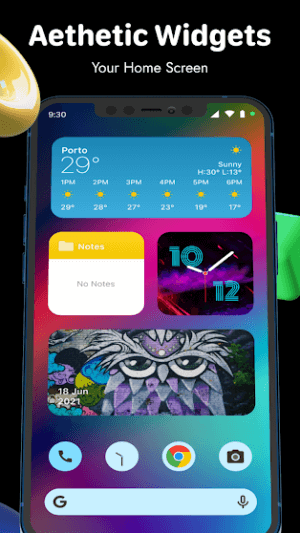 Nhiều loại widget khác nhau