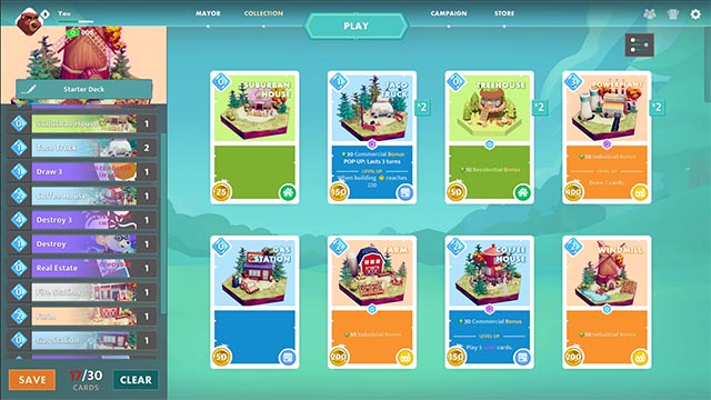 Thu thập thẻ bài các loại và xây dựng cỗ bài mạnh để sẵn sàng chiến đấu