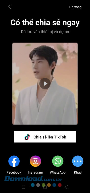 Xuất và lưu video về điện thoại