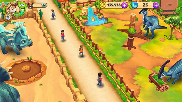 Dinosaur Park - Primeval Zoo là game xây dựng công viên khủng long đầy màu sắc