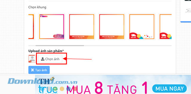 Nhấp chuột vào nút Chọn ảnh