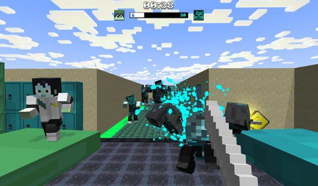 Đồ họa khối vuông giống như ở game Minecraft 