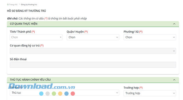 Nhập thông tin đầy đủ