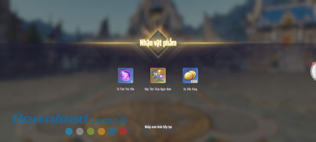 Chạm vào màn hình để nhận phần quà