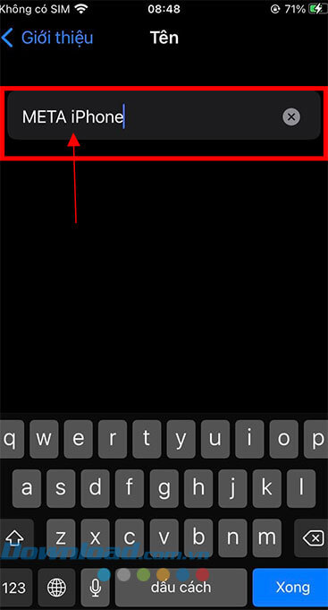 Đặt tên mới cho Airdrop