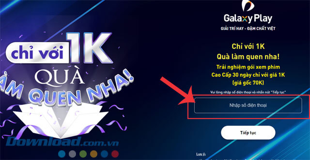 Nhập số điện thoại