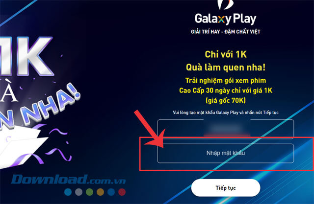 Cài đặt mật khẩu