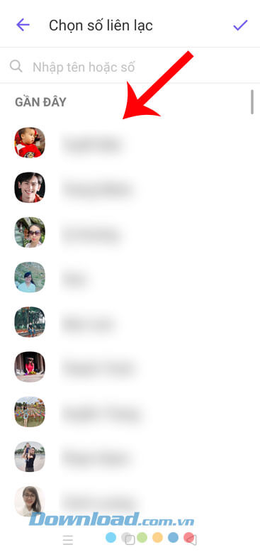 Nhập tên liên lạc và số điện thoại