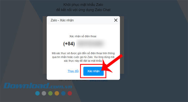 Nhấp chuột vào nút Xác nhận