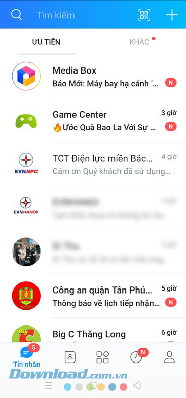 Lấy mật khẩu và đăng nhập Zalo