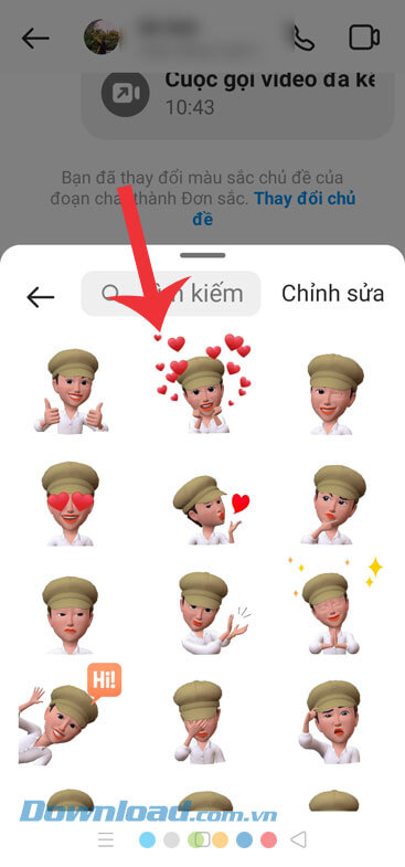 Chọn kiểu sticker