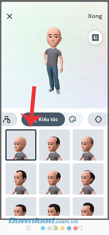 Chọn kiểu tóc, màu tóc