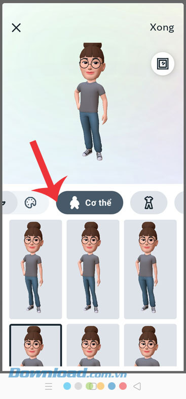 Thay đổi trang phục, cơ thể, phụ kiện