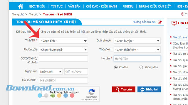 Nhập thông tin cá nhân