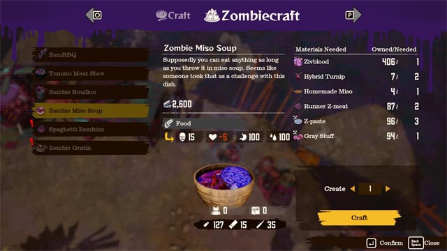 Chế tạo zombie, thức ăn, vũ khí... bằng những gì bạn thu thập được trên chiến trường Deadcraft