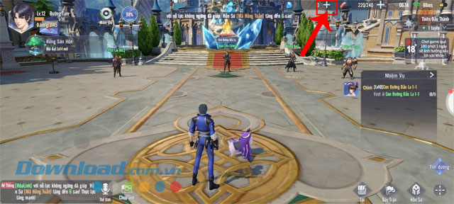 Chạm vào biểu tượng dấu "+"