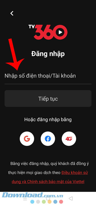 Nhập số điện thoại