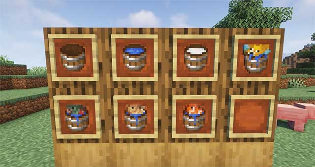 Early-Game Buckets Mod sẽ thêm vào game ba loại xô mới làm từ gỗ, đất sét và gốm