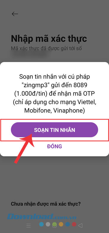 Ấn vào nút Soạn tin nhắn