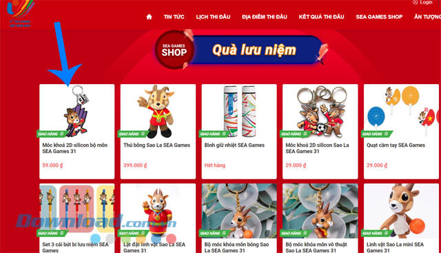 Chọn món quà và combo vật phẩm lưu niệm