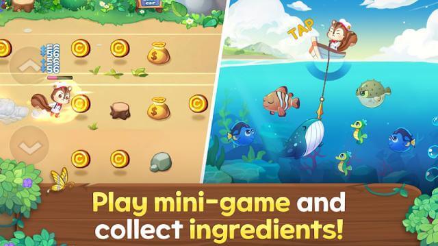 Chơi các mini game và thu thập nguyên liệu cho nhà hàng của bạn trong game Fairy's Forest 