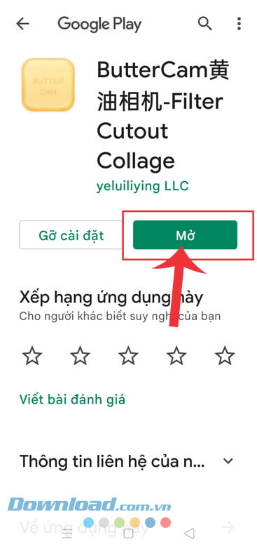 Nhấn vào nút Mở