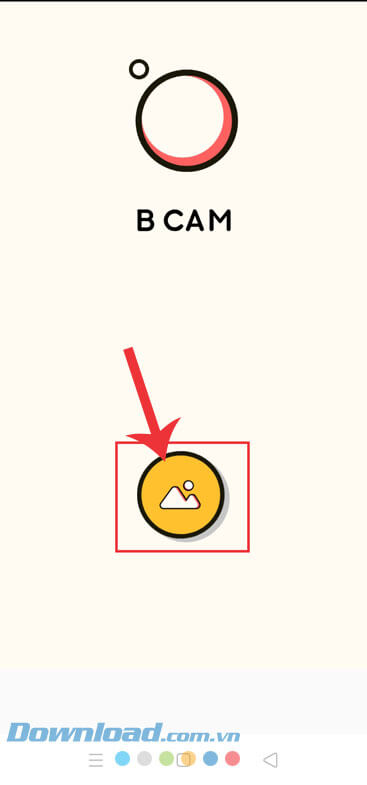 Chạm vào biểu tượng hình ảnh màu vàng