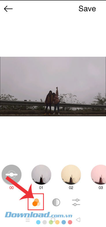 Chọn bộ lọc màu sắc