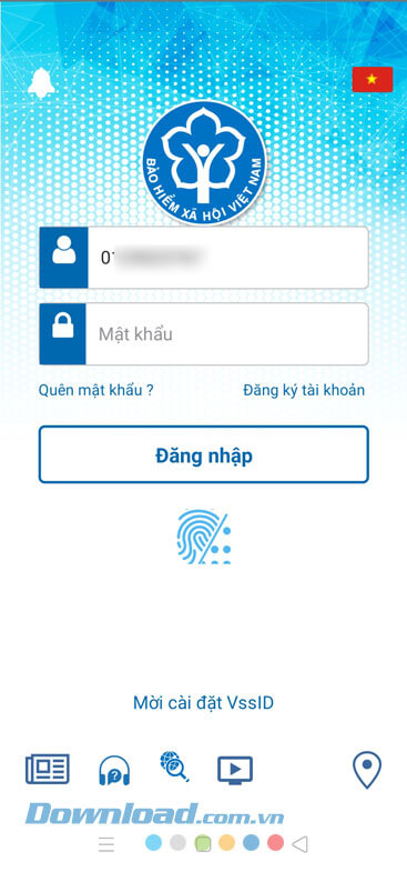 Đăng nhập tài khoản VssID