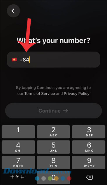 Nhập số điện thoại