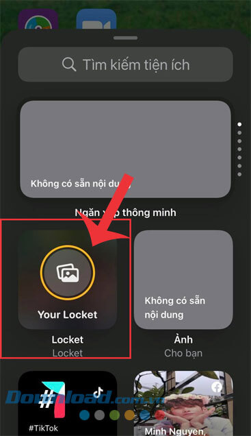 Ấn vào mục Your Locket