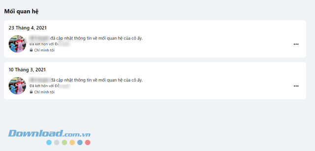 Tình trang mối quan hệ của mình trên Facebook