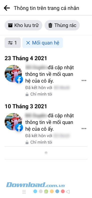 Tình trạng mối quan hệ trên Facebook