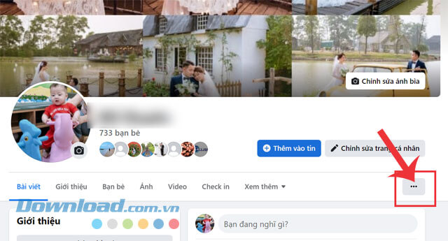 Click chuột vào biểu tượng dấu ba chấm