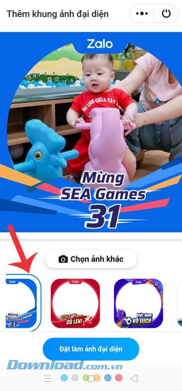 Chọn mẫu khung ảnh cổ vũ