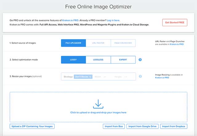 Dán danh sách URL hình ảnh vào một vùng văn bản đơn giản và Kraken sẽ tải xuống tất cả