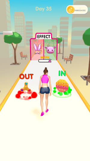 Bạn giúp một cô gái tiến lên trong sự nghiệp trở thành streamer trong game Streamer Rush 