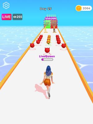 Bạn giúp một cô gái tiến lên trong sự nghiệp trở thành streamer trong game Streamer Rush 