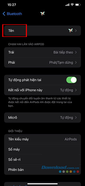 change airpods name 3*362932