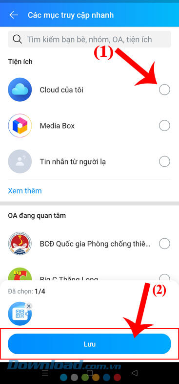 Chọn cuộc trò chuyện bất kỳ 