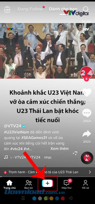 Ấn vào biểu tượng dấu "+"