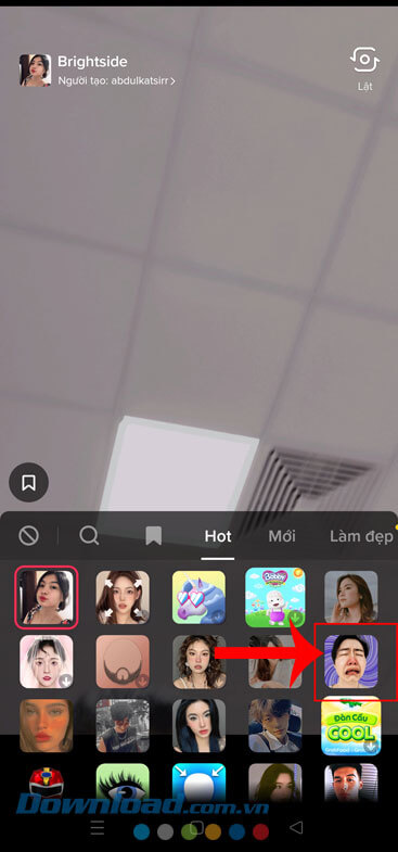 Chọn filter mặt khóc