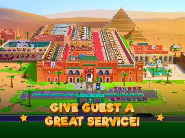 Cung cấp một dịch vụ lưu trú tuyệt vời cho khách trong Idle Hotel Empire Tycoon