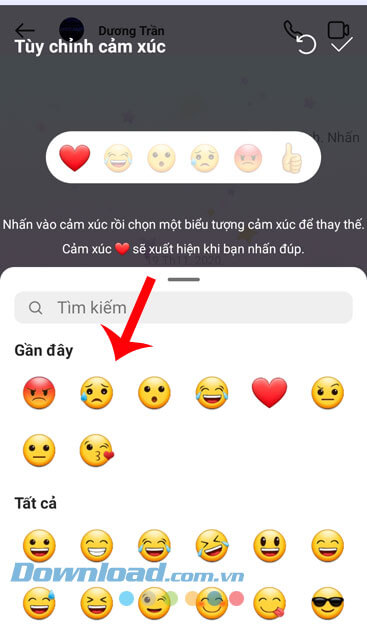 Thay đổi thanh biểu tượng cảm xúc